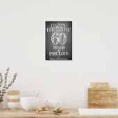 Poster Joyeux Anniversaire - 60 Ans & Fabuleux sur tablea (Cuisine)