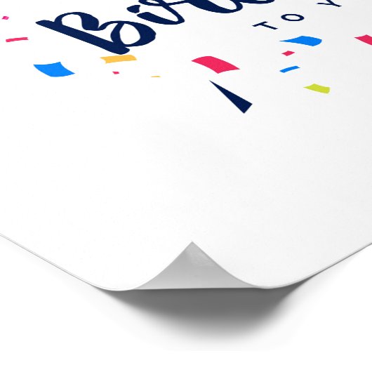 Poster Joyeux anniversaire à vous confetti (Coin)