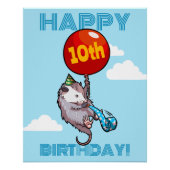 Poster Joyeux anniversaire ! Ajouter L'Âge Opossum & Ball (Devant)
