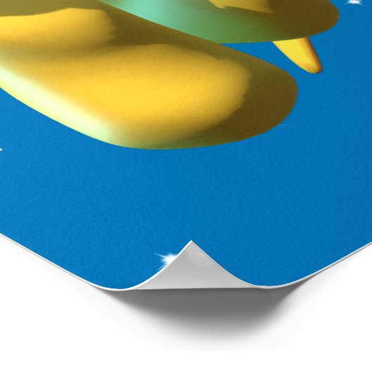 Poster Joyeux anniversaire Astronaut et Alien Fun (Coin)