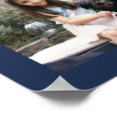 Poster Joyeux Anniversaire Collage Photo Moderne Bleu Nui (Coin)