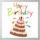 Poster Joyeux anniversaire de Cake (Devant)