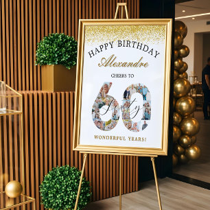 Poster Joyeux Anniversaire Félicitations pour 60 Ans de P