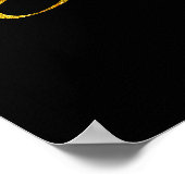 Poster Joyeux Anniversaire Gold Faux Parties scintillant (Coin)