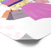 Poster Joyeux anniversaire, illustration de mode (Coin)