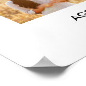 Poster Joyeux Anniversaire moderne Script Photo Collage P (Coin)