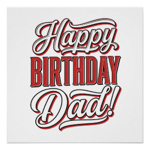 Poster Joyeux Anniversaire Papa Conception de Chemise de 