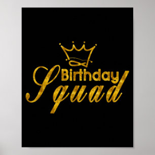 Poster Joyeux anniversaire roi de la team couronne fête c
