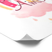 Poster Joyeux Anniversaire rose arc-en-ciel personnalisé (Coin)