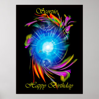 Poster Joyeux Anniversaire Scorpio - Skorpion