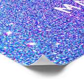 Poster Joyeux Anniversaire Sweet 16 Personnalisé Turquois (Coin)