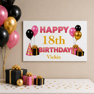 Poster Joyeux Anniversaire Tout Âge Blanc