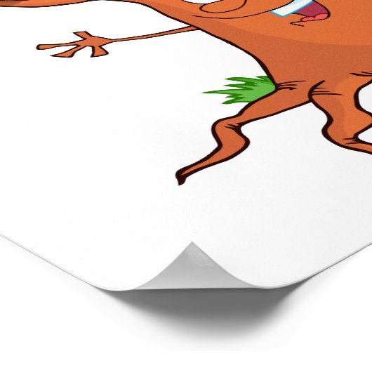 Poster joyeux arbre de dessin animé (Coin)