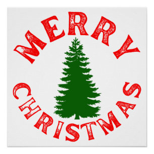 POSTER JOYEUX ARBRE DE NOËL
