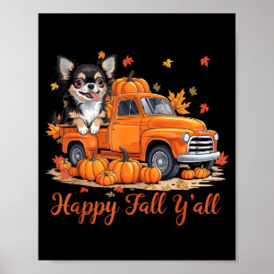 Poster Joyeux Automne à Tous Chihuahua Chien Camion Citro