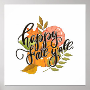 Poster Joyeux automne Y'all