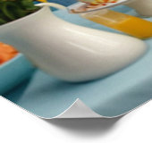 Poster Joyeux Baby shower avec maman et papa (Coin)