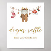 Poster Joyeux Baby shower de vêtements de Noël (Devant)