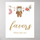Poster Joyeux Baby shower de vêtements de Noël Faveurs (Devant)