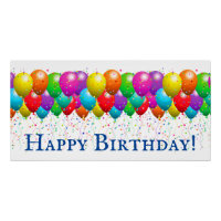 Joyeux Balloon Et Confetti Anniversaire