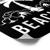 Poster Joyeux Beachmas Palm Tree Beach Noël (Coin)