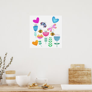 Poster Joyeux Bee Garden