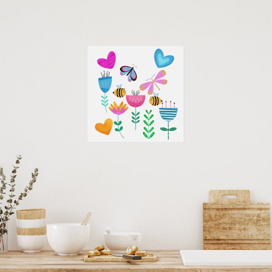 Poster Joyeux Bee Garden (Cuisine)
