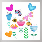 Poster Joyeux Bee Garden (Devant)
