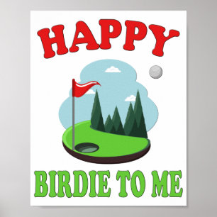 Poster Joyeux Birdie To Me - Funny Golf to Golfer Anniver