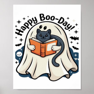 Poster Joyeux Boo-Day Ghost Cat PNG - Surdimensionné Spoo