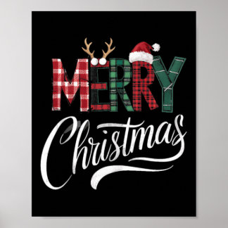 Poster Joyeux Buffalo Noir Et Blanc Plaid Pour