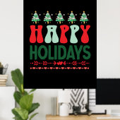 Poster Joyeux cadeau de Noël (Bureau à domicile)