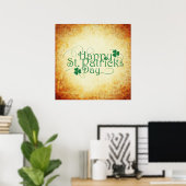 Poster Joyeux carré d'affiche de la Saint-Patrick (Bureau à domicile)