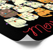 Poster Joyeux Catmas Chat Amoureux des chats d'arbre de N (Coin)