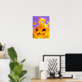 Poster Joyeux chat d'Halloween (Bureau à domicile)