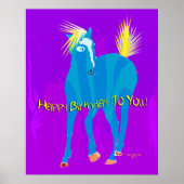 Poster Joyeux Cheval d'anniversaire (Devant)
