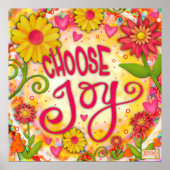 Poster Joyeux Choisir Joie Inspiriity Jaune (Devant)