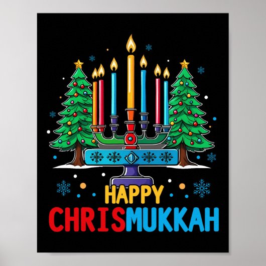 Poster Joyeux Chrismukkah Joyeux Noël Hanoukka 3 (Devant)