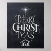 Poster Joyeux Christ Mas Christian Christmas Black Chalk (Devant)