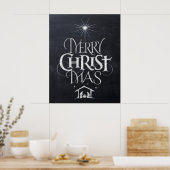 Poster Joyeux Christ Mas Christian Christmas Black Chalk (Cuisine)