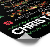 Poster Joyeux Christmath drôle de Noël Math Tree Étudiant (Coin)