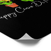 Poster Joyeux cinco de mayo cactus fiesta mexicain (Coin)
