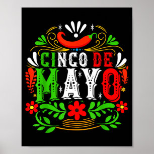 Poster Joyeux cinco de mayo fête squad 5 de mayo mexicain