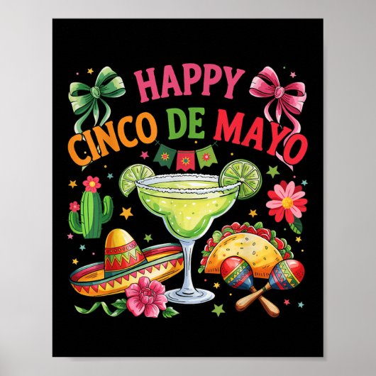 Poster Joyeux Cinco De Mayo Fiesta Parti Mexicain Hommes (Devant)