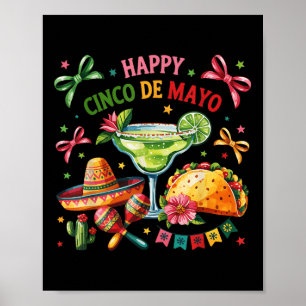 Poster Joyeux Cinco De Mayo Fiesta Parti Mexicain Hommes 