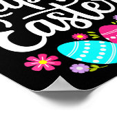 Poster Joyeux citations de Pâques oeuf mignon lapin flora (Coin)