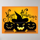 Poster Joyeux Citrouilles d'Halloween (Devant)