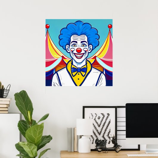 Poster Joyeux Clown (Bureau à domicile)