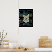 Poster Joyeux Corgmas de Noël (Cuisine)