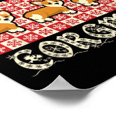 Poster Joyeux Corgmas Xmas Chien race Design Chiens Chien (Coin)